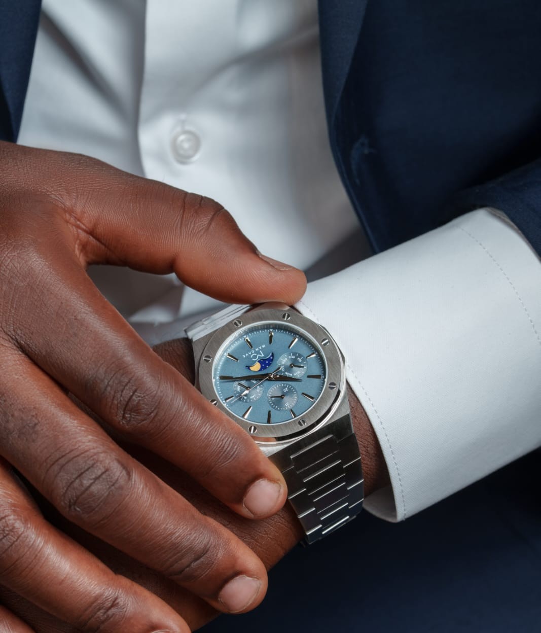 Signature Moonphase worn with tailoring